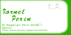 kornel perin business card